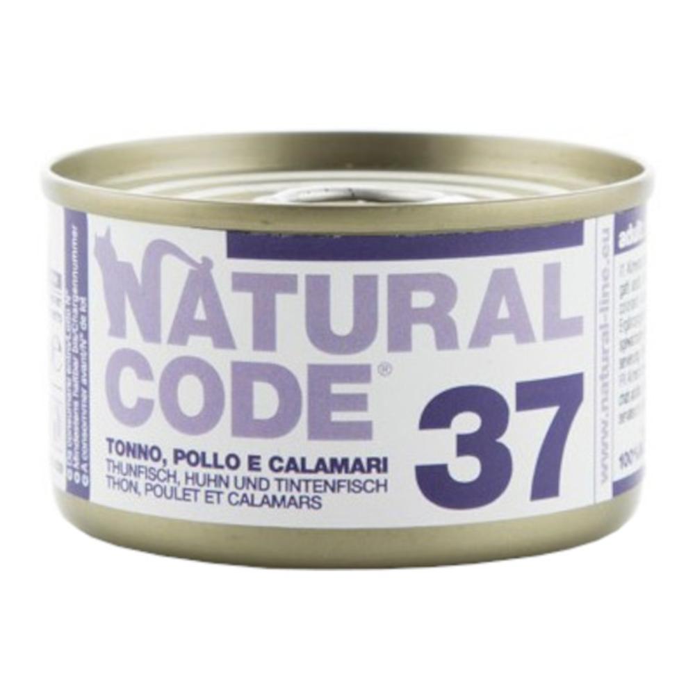 NATURAL CODE GATTO 37 TONNO POLLO CALAMARI 85GR (lattina)