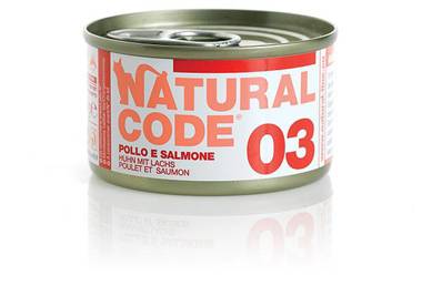 NATURAL CODE GATTO 03 POLLO SALMONE 85GR (lattina) — confronto prezzi