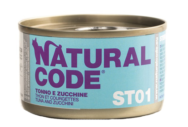 Natural Code Gatto Lattina (St01) Adulto Sterilizzato Tonno &amp; Zucchine 85 Gr