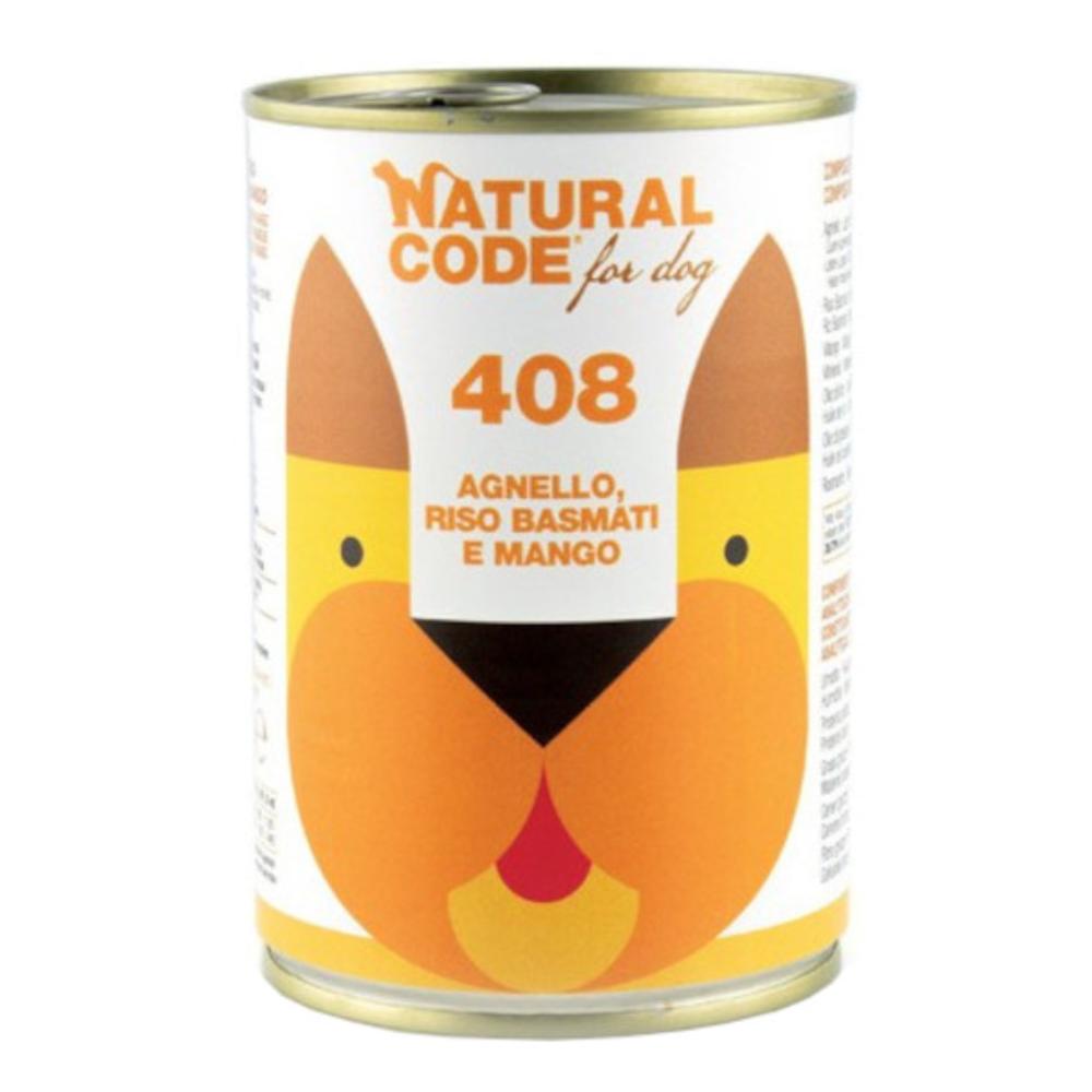 NATURAL CODE CANE 408 AGNELLO RISO BASMATI MANGO 400GR (lattina) — confronto prezzi