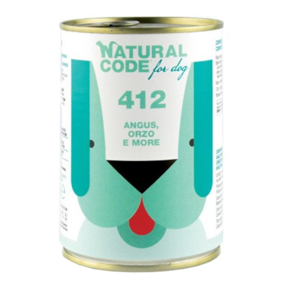 NATURAL CODE CANE 412 ANGUS FARRO MORE 400GR (lattina) — confronto prezzi