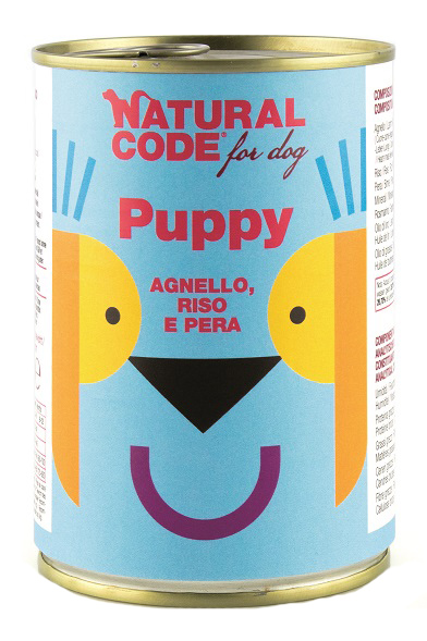 NATURAL CODE CANE PUPPY 02 AGNELLO RISO PERA 400GR (lattina) — confronto prezzi