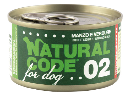 NATURAL CODE CANE 02 MANZO VERDURE 90GR (lattina) — confronto prezzi