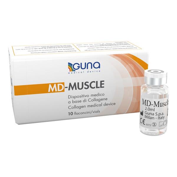 Guna Md-Muscle - Dispositivo medico iniettabile per la mobilità muscolare, 10 flaconcini da 2 ml