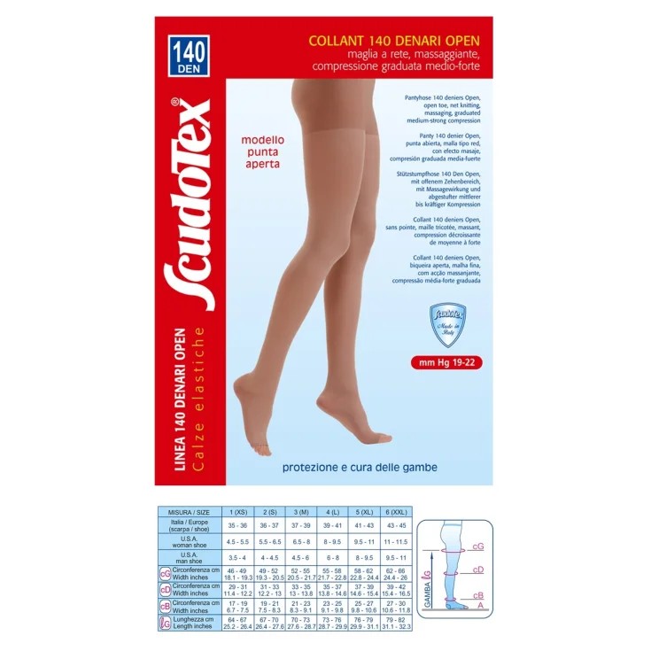 Scudotex Collant 140 Denari Punta Aperta Colore Skin Taglia 3 — confronto prezzi