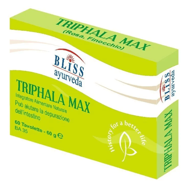 Bliss Ayurveda Triphala Max Integratore Transito Intestinale 60 Compresse
