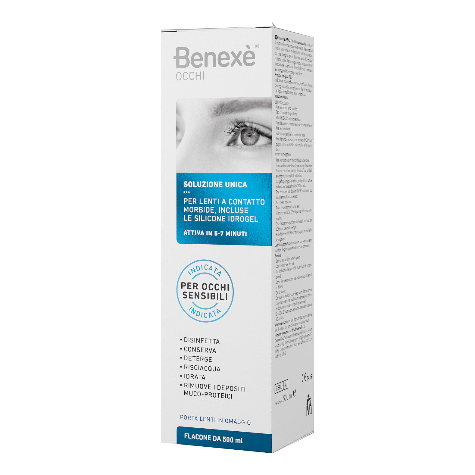 Benexè Occhi Soluzione Unica Per Lenti A Contatto Morbide 500ml + Portalenti In Omaggio — confronto prezzi