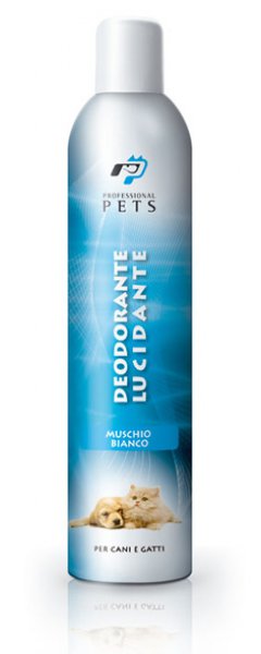 Professional Pets Deodorante lucidante per Cani e Gatti al Muschio Bianco 400 ml