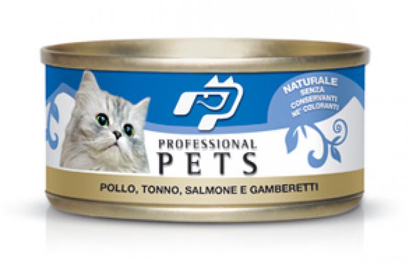Pet Professional Gatto Adulto Pollo, Tonno, Salmone &amp; Gamberetti Lattina 70 Gr — confronto prezzi