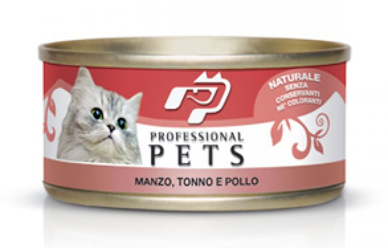 Pet Professional Gatto Adulto Manzo, Tonno & Pollo Lattina 70 Gr — confronto prezzi