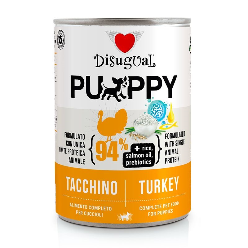 Disugual Cane Puppy Monoproteico Tacchino Lattina 400 Gr — confronto prezzi
