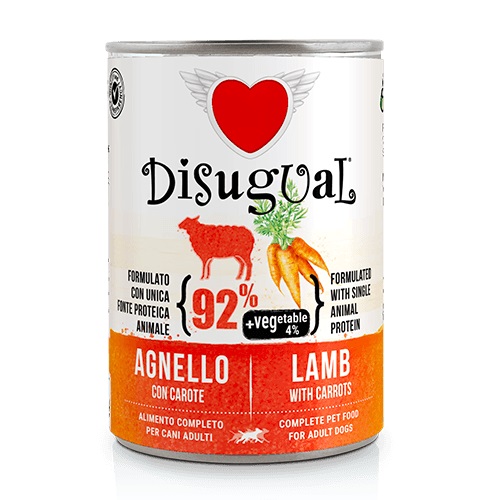 Disugual Cane Vegetable Adulto Agnello & Carote Lattina 400 Gr — confronto prezzi