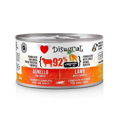 Disugual Cane Vegetable Adulto Agnello &amp; Carote Lattina 150 Gr — confronto prezzi