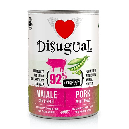 Disugual Cane Vegetable Adulto Maiale & Piselli Lattina 400 Gr — confronto prezzi