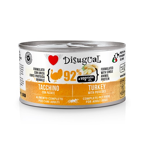 Disugual Cane Vegetable Adulto Tacchino &amp; Patate Lattina 150 Gr — confronto prezzi