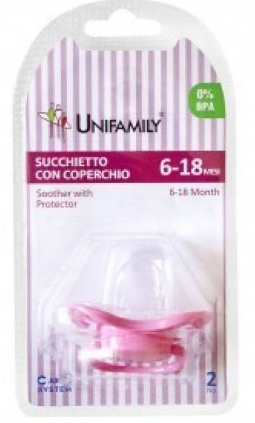 Unifamily Succhietto con Coperchio 6/18 Mesi Rosa