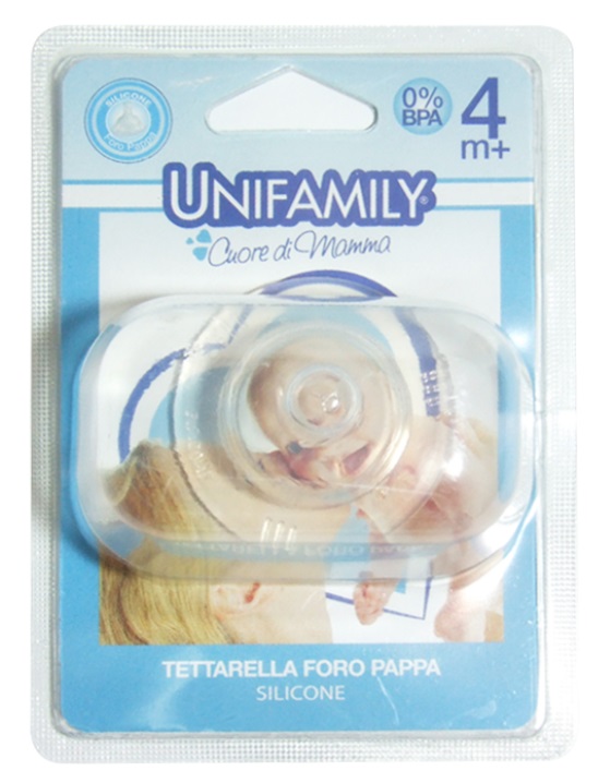 UNIFAMILY Srl Unifamily Tettarella Silicone Foro Pappa