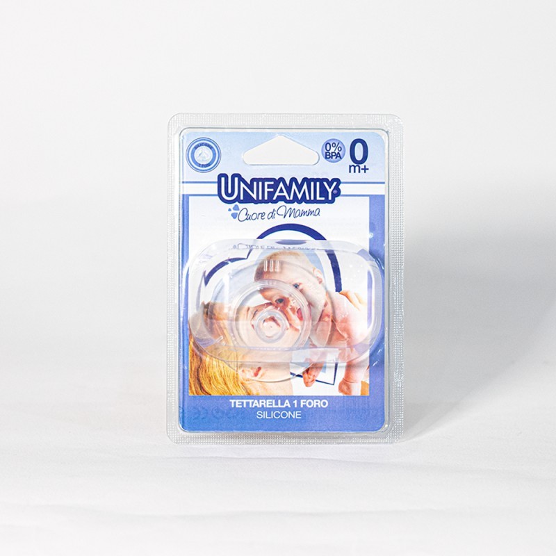 Tettarella In Silicone 1 Foro UniFamily - Effetto Mamma
