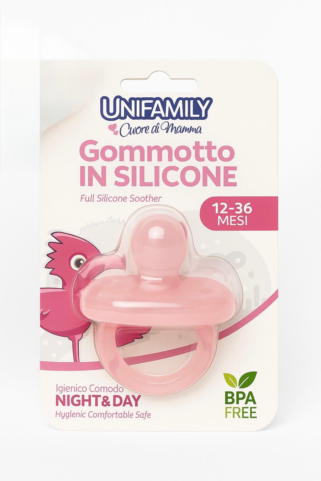 UNIFAMILY - GOMMOTTO IN SILICONE 12-36 MESI ROSA