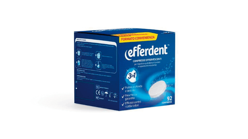 Efferdent Pulizia Protesi e Apparecchi Ortodontici 92 Compresse Effervescenti