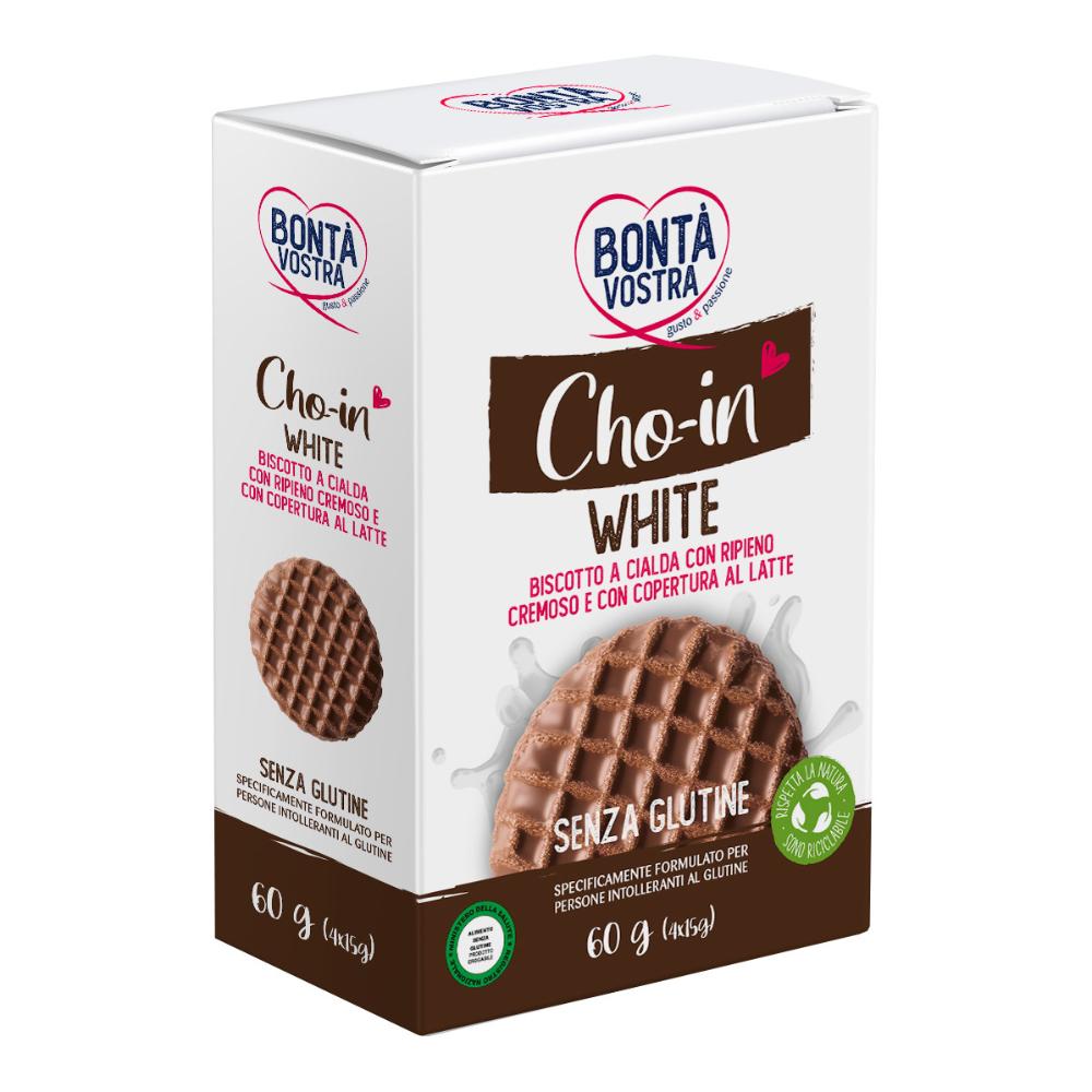 Bonta' vostra cho-in white biscotto a cialda 4 pezzi da 15 g