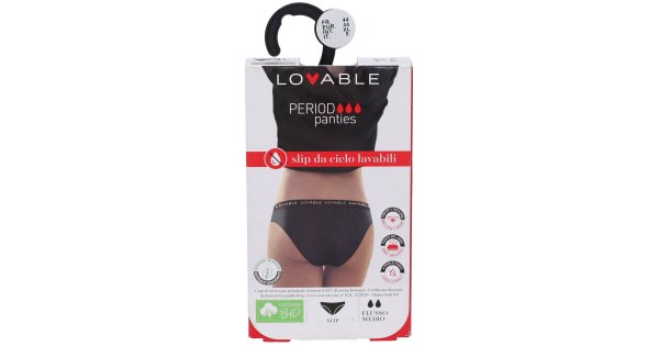 Lovable Period Panties - Slip da Ciclo Flusso Medio Nero Taglia 5/Extralarge — confronto prezzi