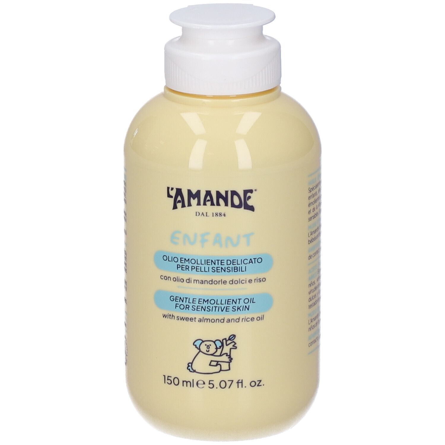 L'Amande Enfant Olio Emolliente Delicato per pelli sensibili, 150ml