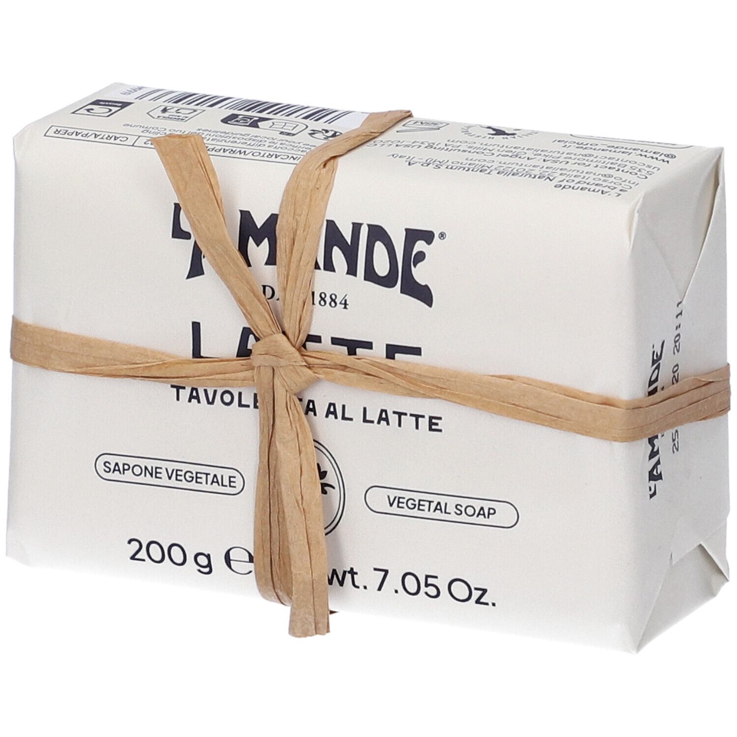 L'Amande Latte Saponetta Solida Vegetale 200 ml Sapone