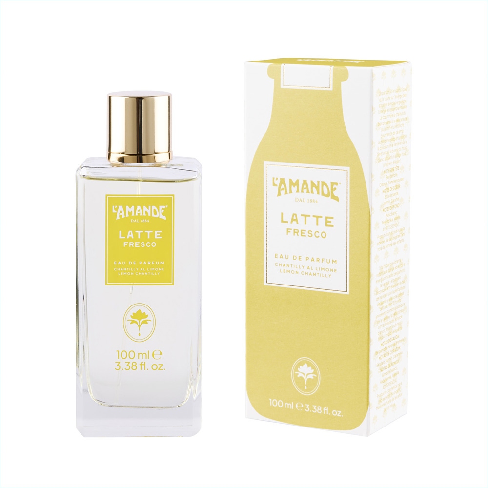 L'Amande Latte Fresco Eau de parfum Chantilly al limone e latte fresco note agrumate, 100 ml