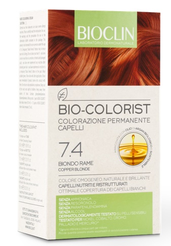 Bioclin Bio-Colorist 7.4 Biondo Rame Tintura Naturale Capelli