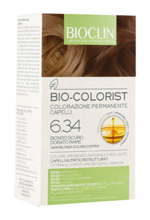BIOCLIN Bio-Colorist - Colorazione Permanente 6.34 Biondo Scuro Dorato Rame