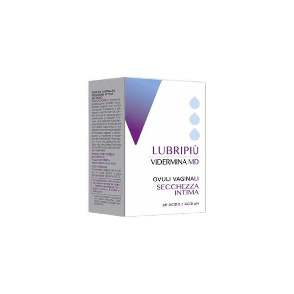 Vidermina Lubripiù Ovuli Vaginali Idratanti e Lenitivi per Secchezza Intima 10 Ovuli