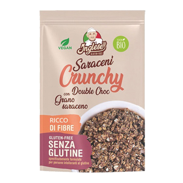 Inglese Saraceni Crunchy Double Choc Con Grano Saraceno Senza Glutine 250 Grammi