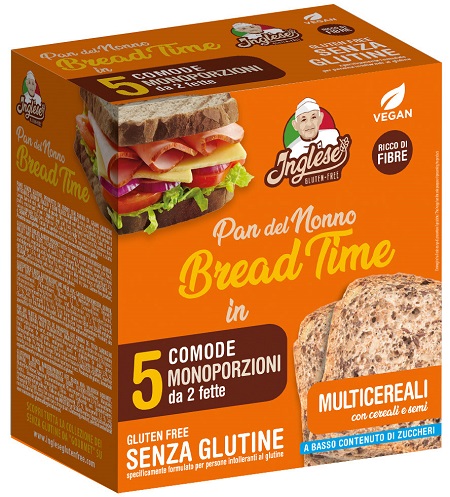 Inglese Bread Time Muticereali Pane Senza Glutine 2 pezzi da 125 g
