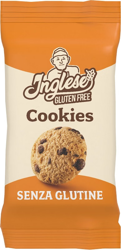 Inglese Cookies biscotti senza glutine con cioccolato e caramello monoporzione 30 g