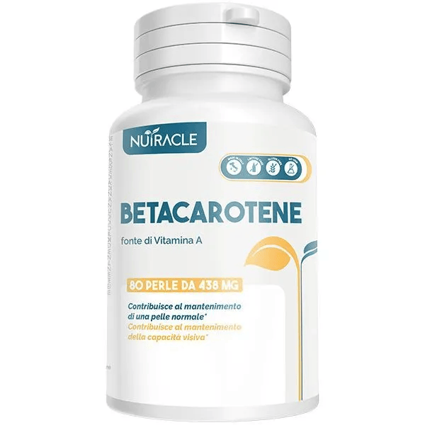 Nutracle Betacarotene 80 Perle Integratore per il Benessere della Pelle e della Vista