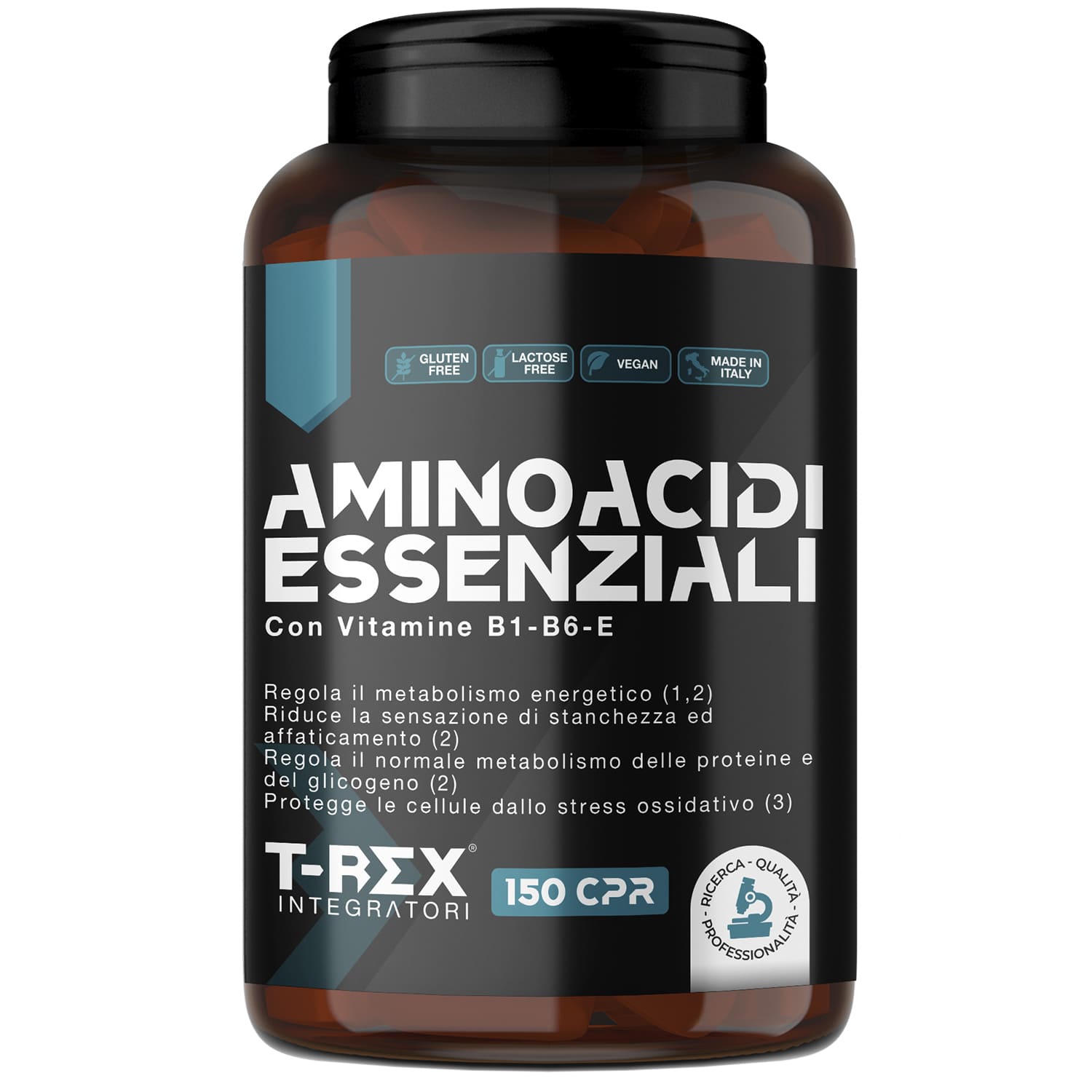 T-Rex EAA Aminoacidi Essenziali Integratore Essential Amino con Vitamine, 150 Compresse