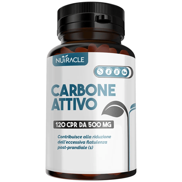 Nutracle Carbone Attivo Integratore Flatulenza Meteorismo 120 Compresse
