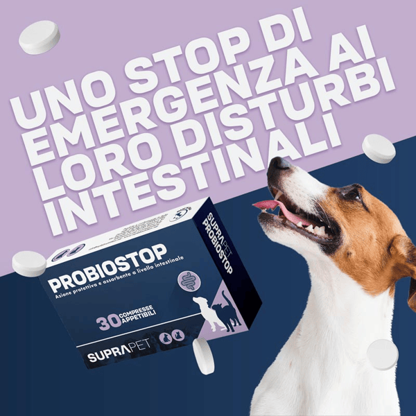 Suprapet ProbioStop Probiotici per Cane e Gatto 30 compresse