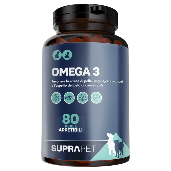 Suprapet Omega 3 Pet Integratore Cane e Gatto Per Pelo e Articolazioni 80 perle