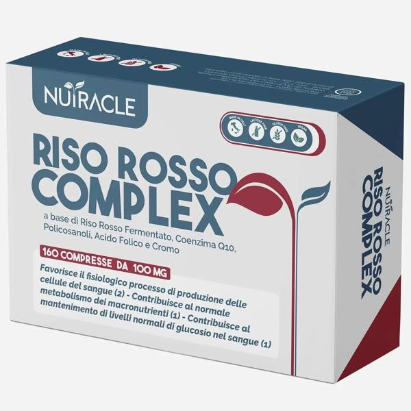 Mylab Nutrition Nutracle Riso Rosso Complex 160 Compresse Integratore Alimentare per Colesterolo e Cuore