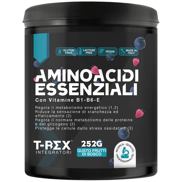 T-Rex Aminoacidi Essenziali Integratore Gusto Frutti di Bosco 252g