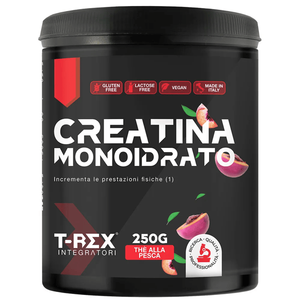 T-Rex Creatina Monoidrato Integratore Sportivo Gusto Thè alla Pesca 250g — confronto prezzi