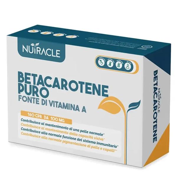 Nutracle Betacarotene Puro Integratore Pelle Vista Immunitario 160 Compresse