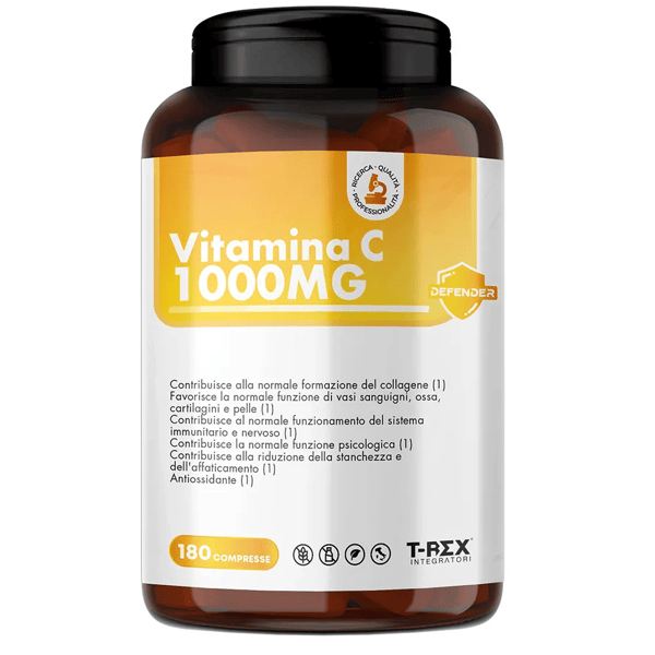 T-Rex Vitamina C 1000mg Integratore Sistema Immunitario 180 Compresse