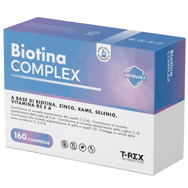 T-Rex Biotina Complex Integratore Alimentare Capelli Unghie 160 Compresse