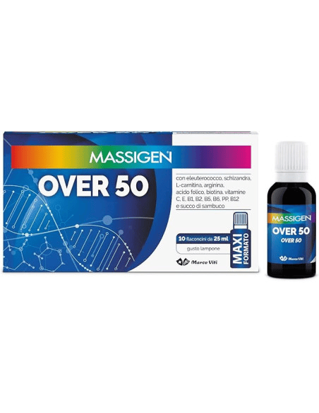 Massigen Over 50 Integratore Tonico Energetico 10 Flaconcini