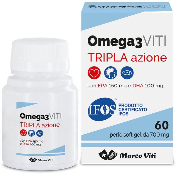 Omega 3 Viti Integratore Benessere Cardiaco 60 Perle
