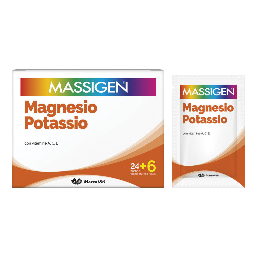 Massigen magnesio potassio 24 bustine + 6 bustine