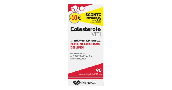 Viti Colesterolo Integratore Per Il Metabolismo Dei Lipidi 90 Perle Promo — confronto prezzi